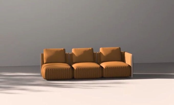 Gig Preview - Do realistic 3d chair animation 3d chair visualizer 3d cushion animation 3d sofa