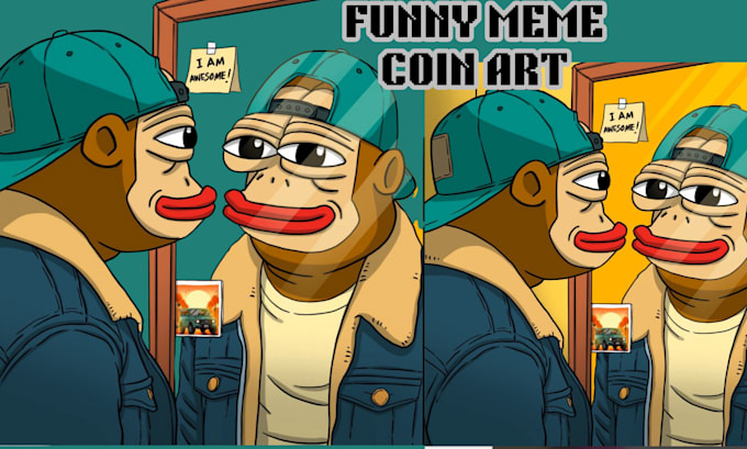 Gig Preview - Do custom funny 2d meme coin art crypto meme meme video crypto video crypto art