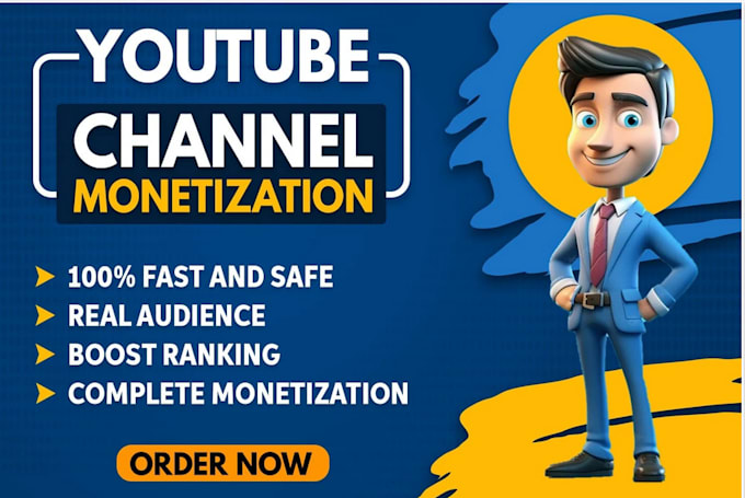 Gig Preview - Complete youtube channel monetization promotion