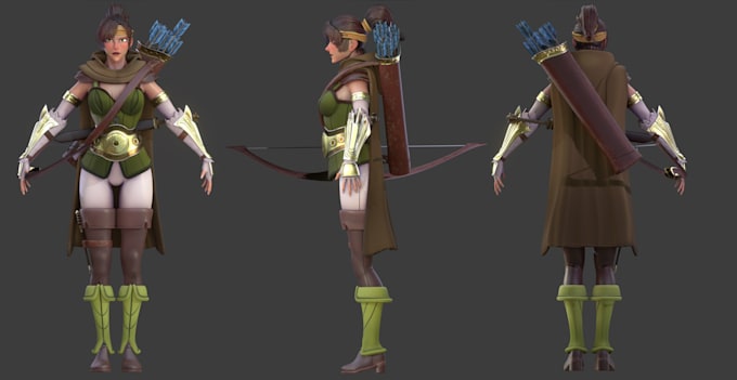 Gig Preview - Do 3d character modeling, design for games custom 3d models