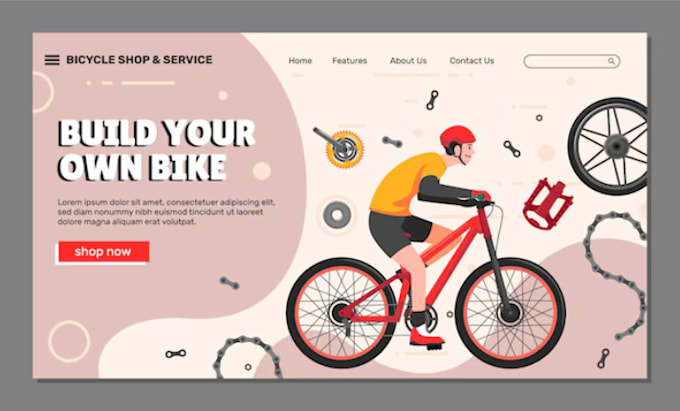 Gig Preview - Design  7 figure bicycle shopify bike accessories store electric bicycle website