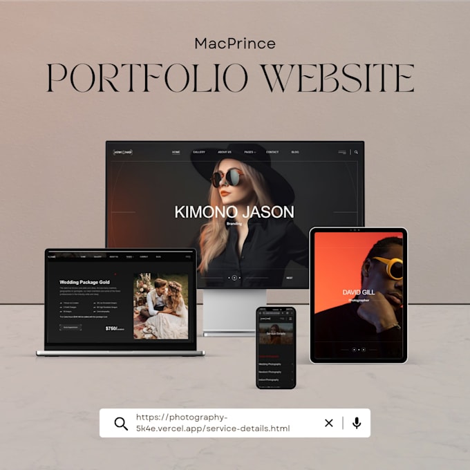 Gig Preview - Create a stunning portfolio website to showcase your work