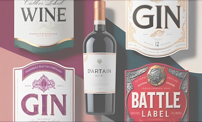 Gig Preview - Do bottle label design, juice wine label, vodka, rum, beer, product label design