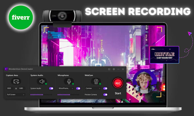 Gig Preview - Make the screencast or screenrecord tutorial videos