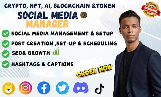 Gig Preview - Be your nft crypto token meme coin web3 social media manager and content creator