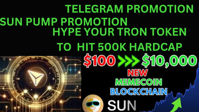 Gig Preview - Telegram promotion hype your new token pump  fun token to hit 500k hard cap