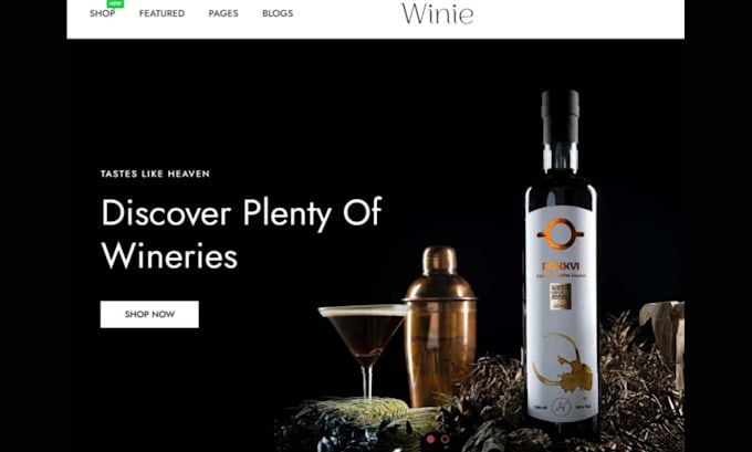 Gig Preview - Design wine website alcohol liquor vineyard beverages beer wine shopify store