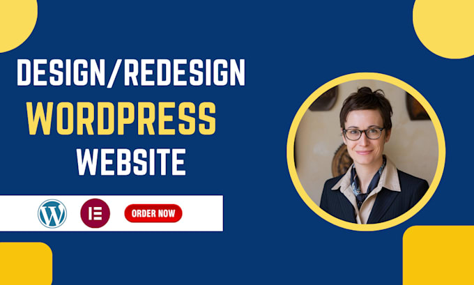 Gig Preview - Build wordpress website design custom business website wordpress development seo