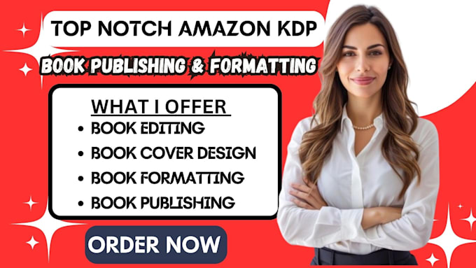 Gig Preview - Do amazon kdp book publishing, kdp book formatting viral book promotion