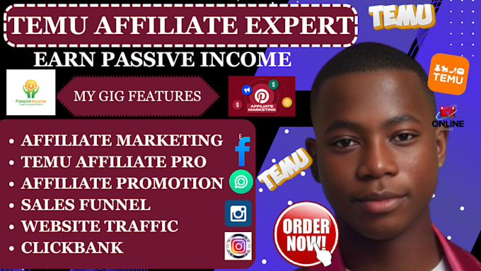 Gig Preview - Elevate your affiliate program temu promotion link promotion sales funnel