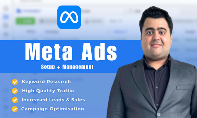 Gig Preview - Setup and manage meta ads manager, run meta and instagram ads