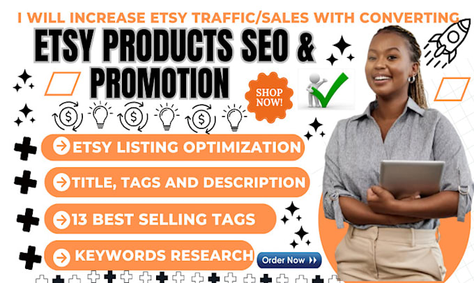 Gig Preview - Do etsy seo listing, etsy product listing, etsy rank to increase etsy sales