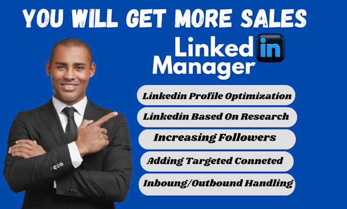 Gig Preview - Be your b2b linkedin marketing manager, telemarketer,b2b sales closer