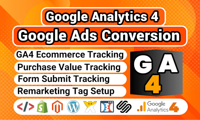 Gig Preview - Setup google analytics 4, ads conversion tracking, ga4 ecommerce tracking by GTM