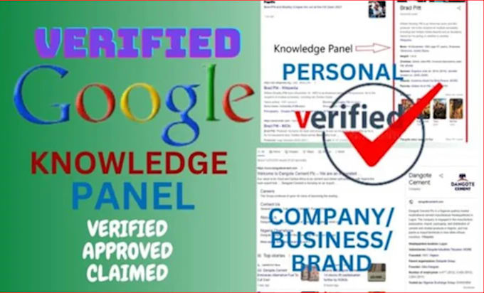 Gig Preview - Create verified and approve knowledge panel,google panel, for personal or brand