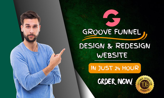 Bestseller - clone or design site in groove funnels, groove pages, groove funnel, groovecm