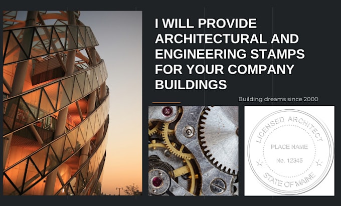 Gig Preview - Provide architectural and engineering stamps for your company buildings