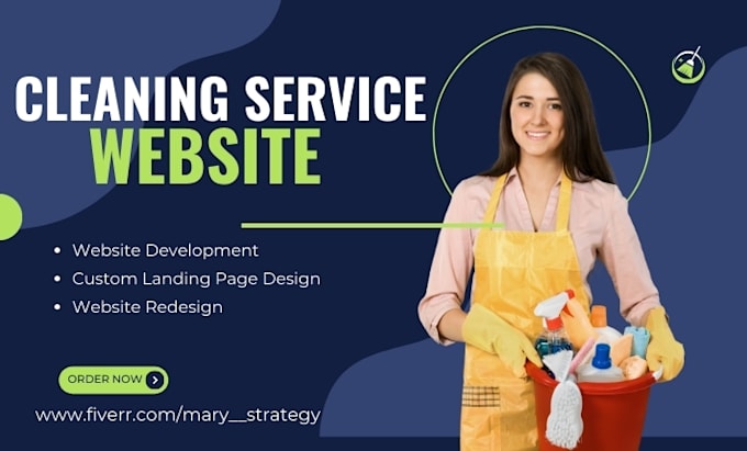 Gig Preview - Design cleaning service landing page, complete website and redesign website