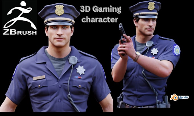 Gig Preview - 3d sculpt  3d realistic game character, 3d stylized character, blender, zbrush