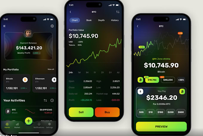 Gig Preview - Develop stock trading app forex trading app crypto trading app