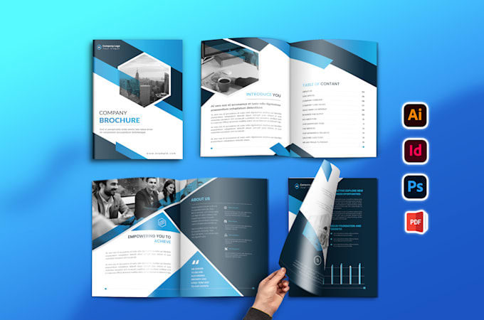 Gig Preview - Company profile business brochure employee handbook catalog design annual report