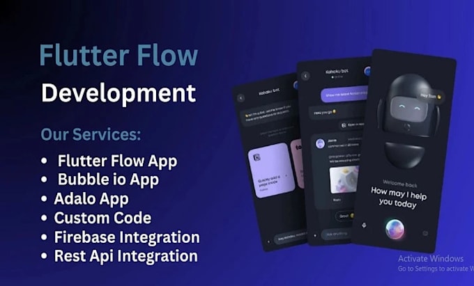 Gig Preview - Build flutterflow app, flutter mobile app and website