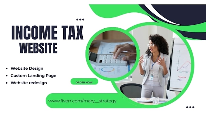 Gig Preview - Finance website, tax preparation ,income tax, credit repair website, tax website