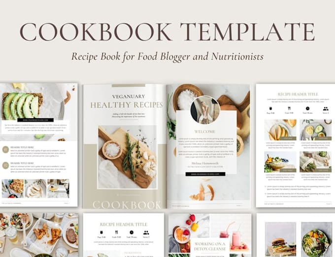 Gig Preview - Write recipe cookbook layout for etsy ebook food recipe design cookbook template