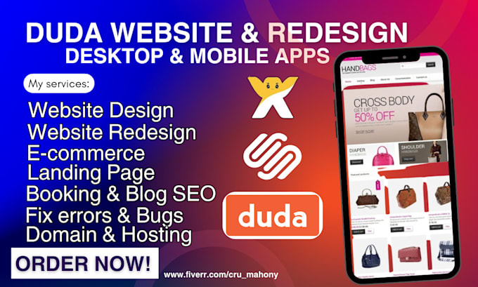 Gig Preview - Duda website duda redesign duda ecommerce duda design website wix sqaurespace