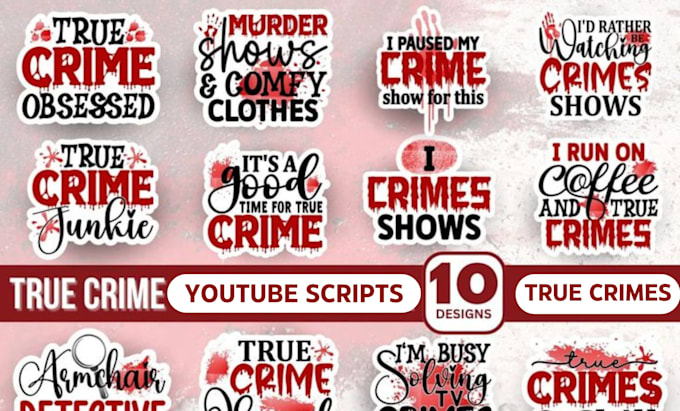 Gig Preview - Research and write true crime script youtube script true crime podcast script