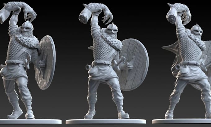 Gig Preview - Sculpt detailed 3d character 3d head 3d toy model in stl for 3d printing