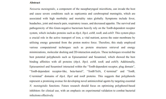 Gig Preview - Perform scientific research article writing