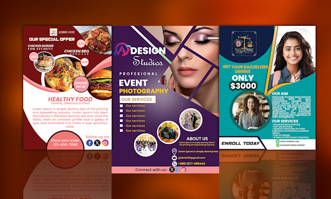 Gig Preview - Design stunning flyers, brochure, food, party flyers, marketing flyers, leaflet