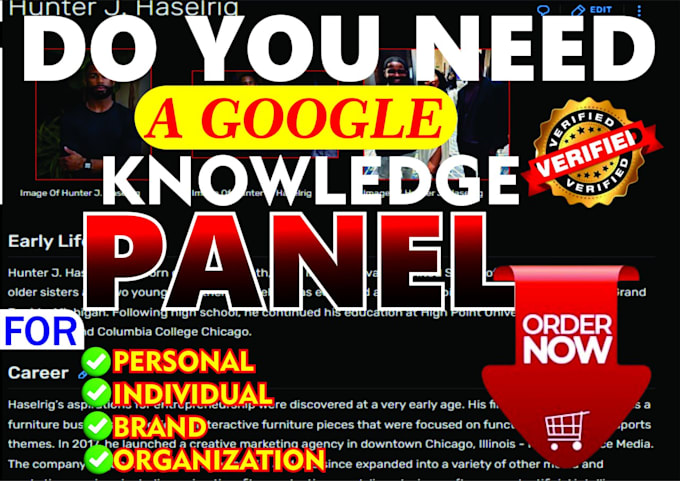 Gig Preview - Create verified and approved google knowledgepanel for any entity and individual