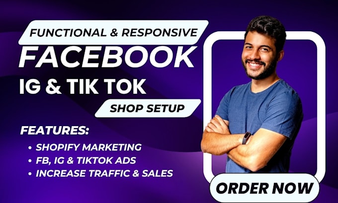 Bestseller - setup facebook shop, instagram shop, tiktok shop, run ads, and shopify marketing