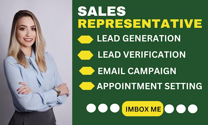 Gig Preview - Be your sales representative sales closer lead generation to appointment setting