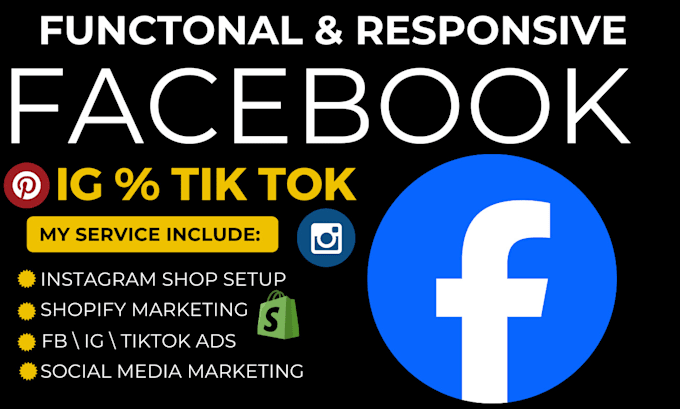 Gig Preview - Setup facebook shop, tiktok shop, instagram shop tiktok ads or shopify marketing