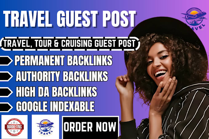 Gig Preview - Travel site promotion, travel guest post, airbnb SEO listing to boost bookings