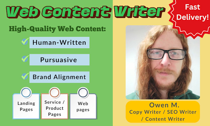 Gig Preview - Write high quality SEO optimised website content