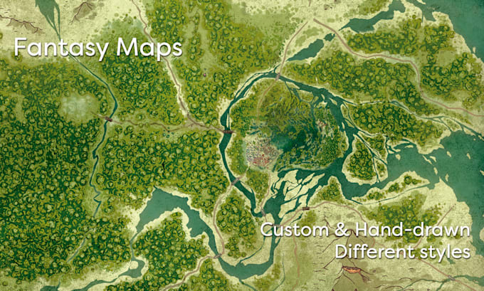 Gig Preview - Draw a detailed custom fantasy map for you