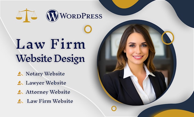 Gig Preview - Design professional wordpress websites for lawyers, law firms, and notaries