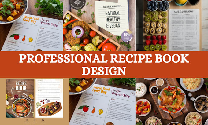 Gig Preview - Write and design recipe book, cookbook, meal plan, pdf editable, canva template