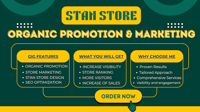 Gig Preview - Do stan store marketing, stan store, stan store design, stan store promotion