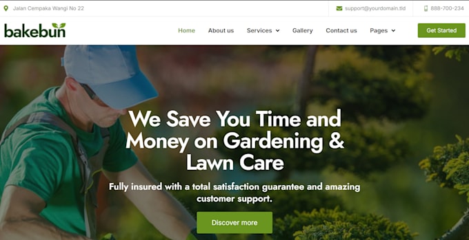 Gig Preview - Lawn care website, garden cleaning website, landscaping website, cleaning site