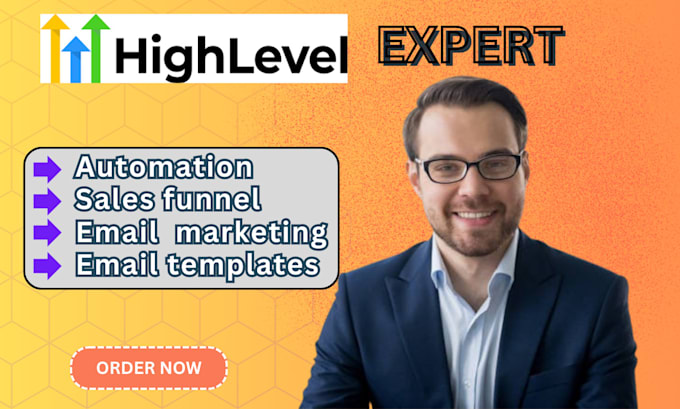 Gig Preview - Setup gohighlevel automation, gohighlevel landing page and email templates