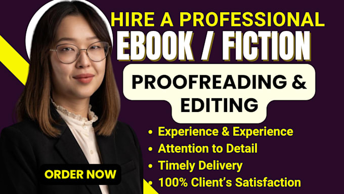 Gig Preview - Proofread edit and format your fiction novel story romance ebook on any topic