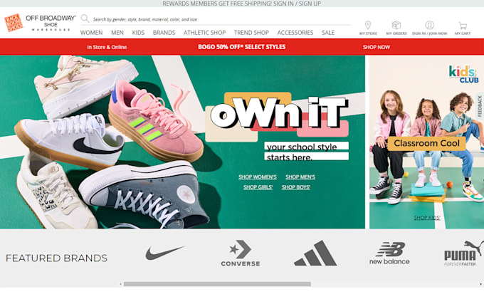 Gig Preview - Build shoe website, sneakers website,  footwear store, shoes, nike , wix website