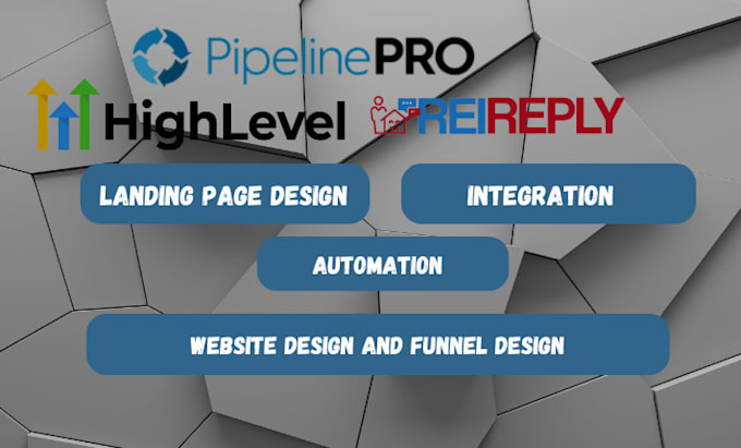 Gig Preview - Do gohighlevel landing page  website funnel  rei reply automation pipeline pro