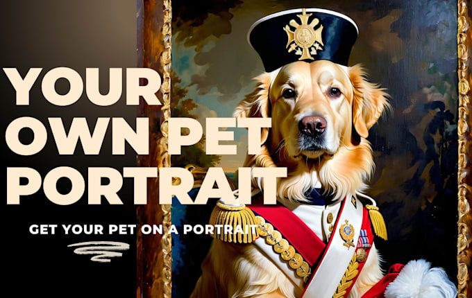 Gig Preview - Create a personalized portait of your pet