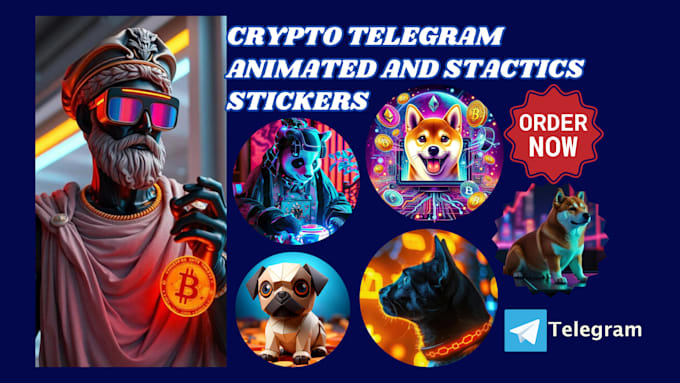 Gig Preview - Create telegram crypto animated stickers statics stickers